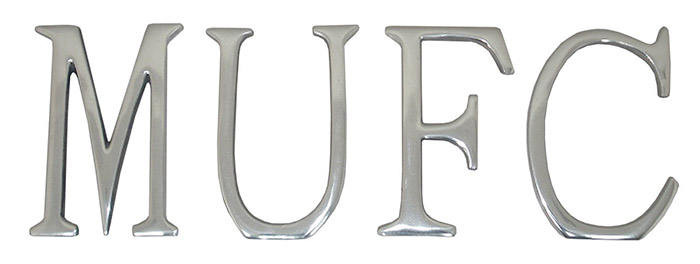 Aluminium MUFC Letters 6 - Click Image to Close
